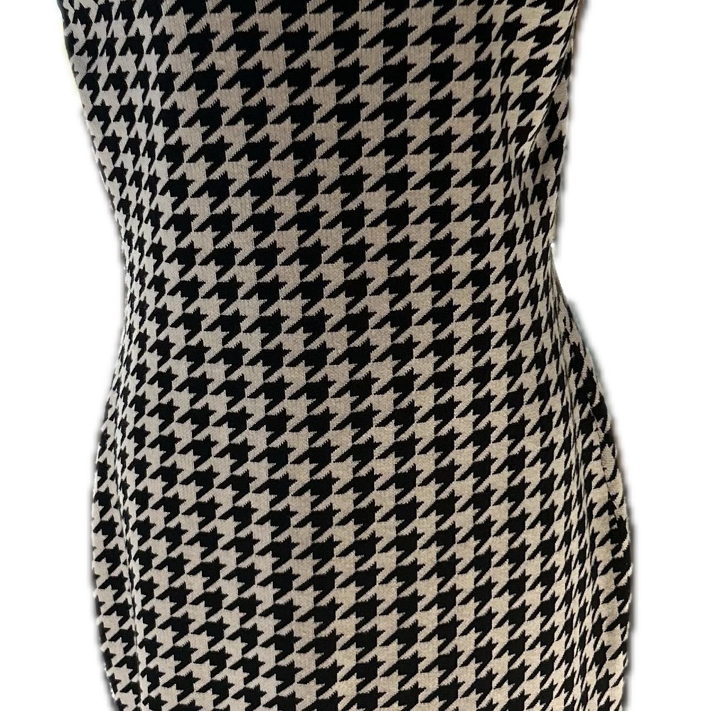Black and White Houndstooth Dress